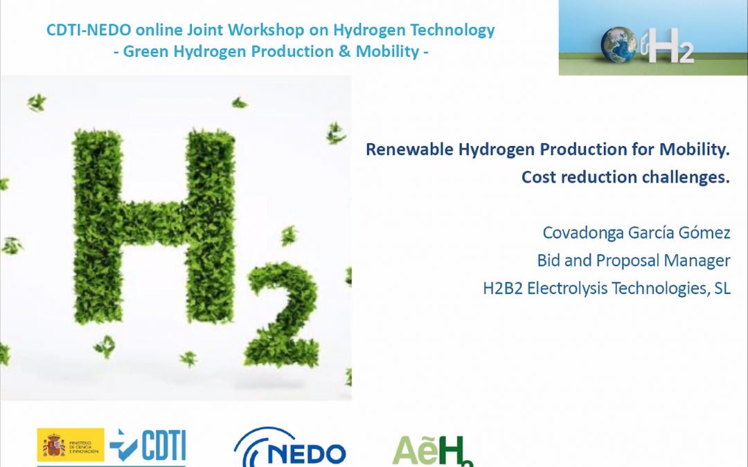 H2B2 participates in the 10th Technical Workshop jointly organized by the CDTI and the NEDO agency of Japan