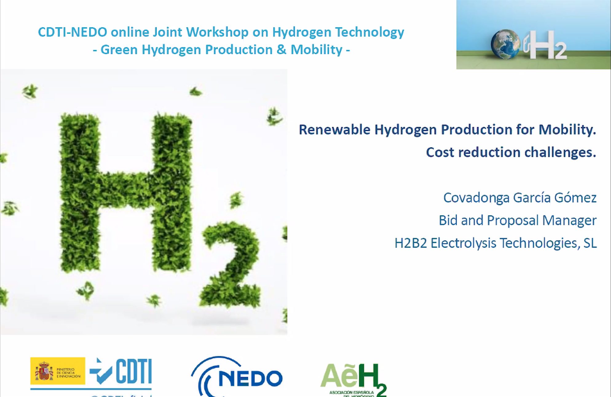 H2B2 participates in the 10th Technical Workshop